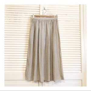 Vintage Plaid High Waisted Skirt